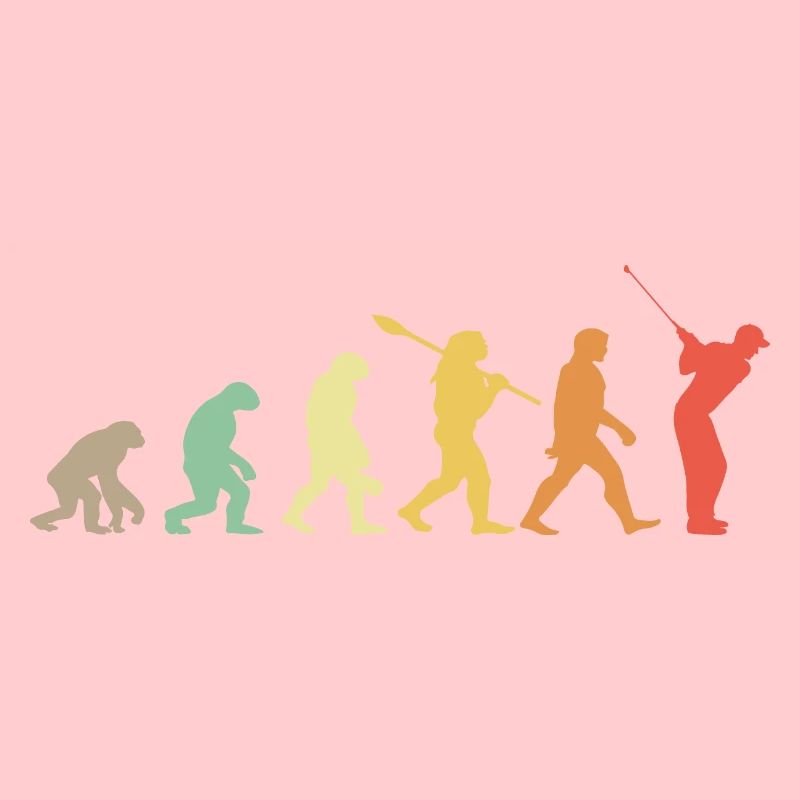 Golf Evolution Retro Geschenk für Golfer