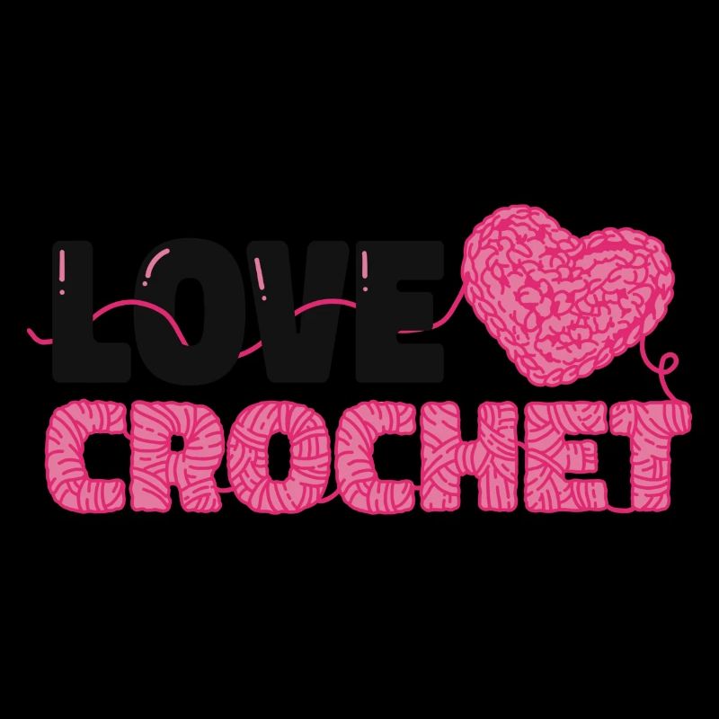 Love crochet heart pattern
