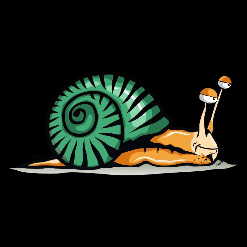 snail drawing fatigue shadow shell