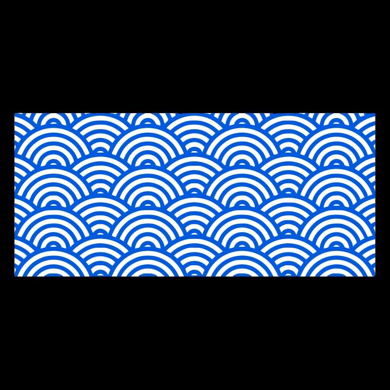 Blue Sushi Waves Pattern