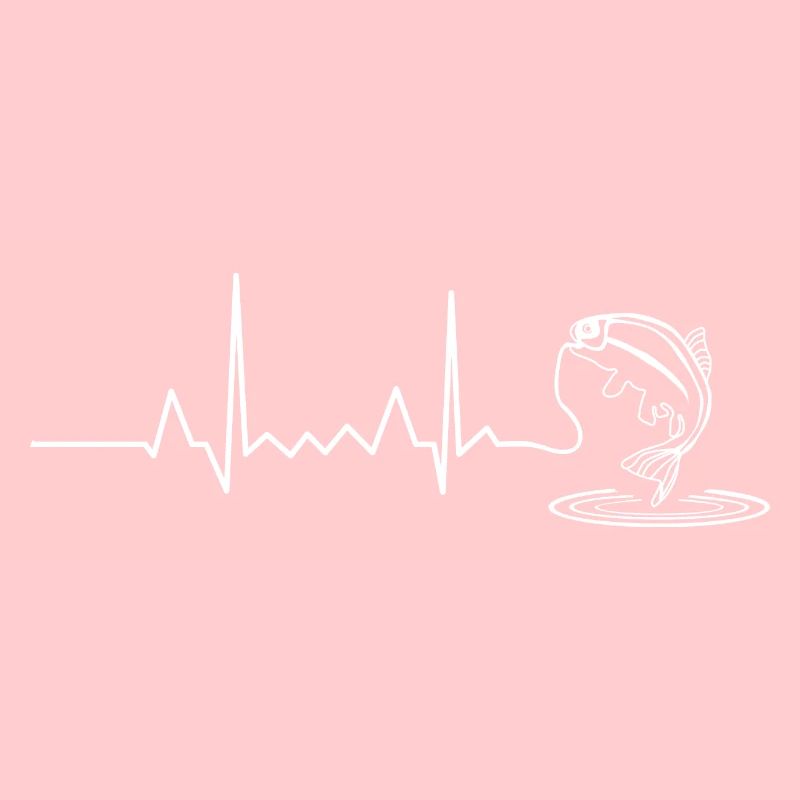 Fishing heartbeat EKG pulse fish