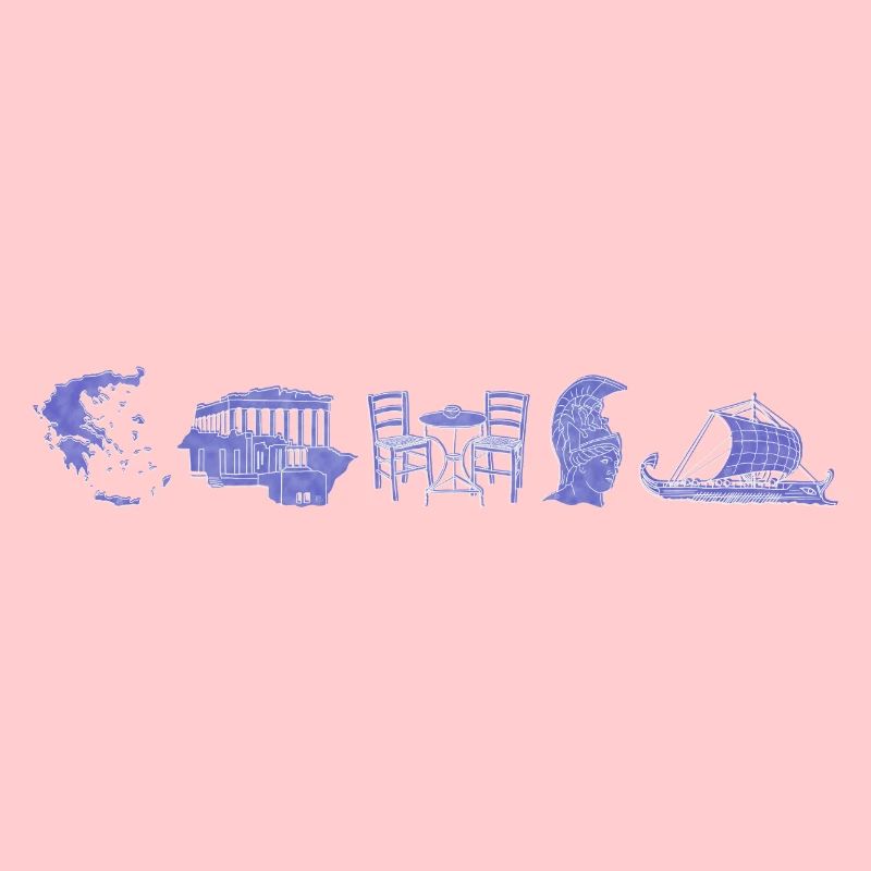 Boho Line Art Design, série « Grèce »