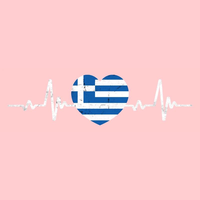 Greece Flag Retro