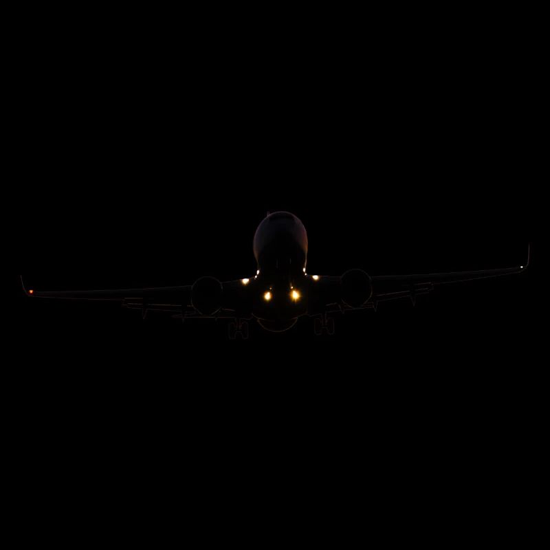 Flugzeug wird landen