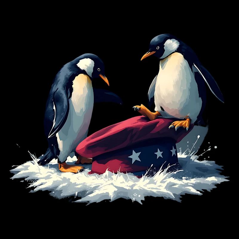 Resist Penguin Grunge Protest