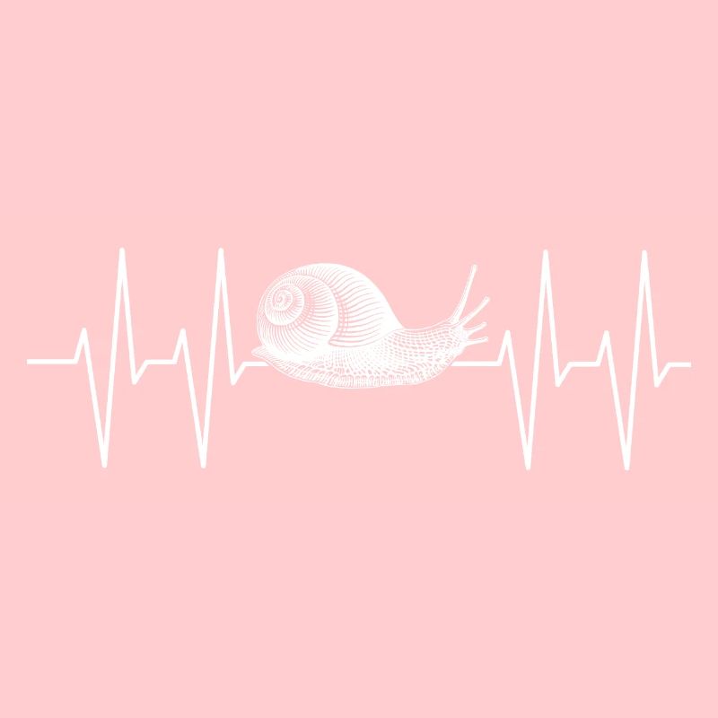 Schnecke mit Herzlinie immer mit der Ruhe