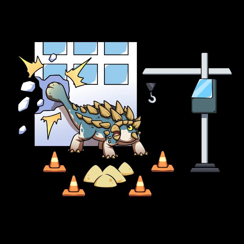 Grue de chantier Ankylosaurus cool Dino