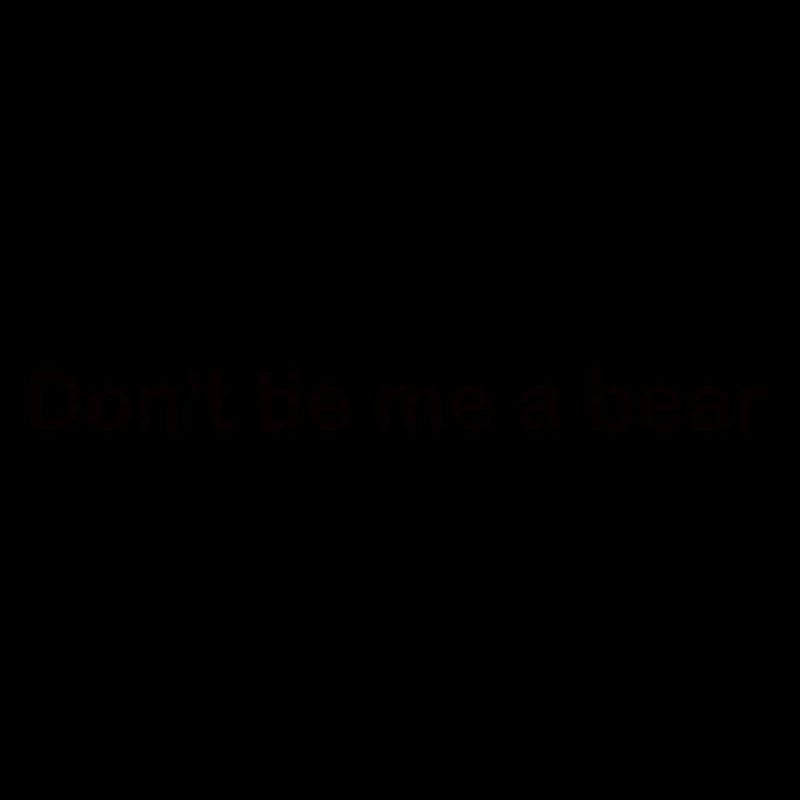 Tying up a bear