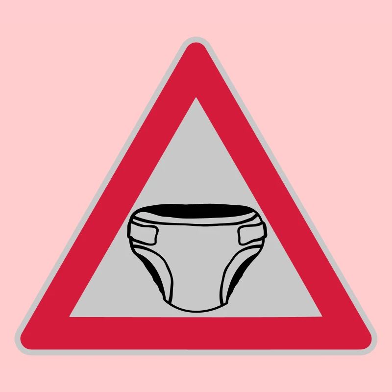 Vorsicht Schild Windel