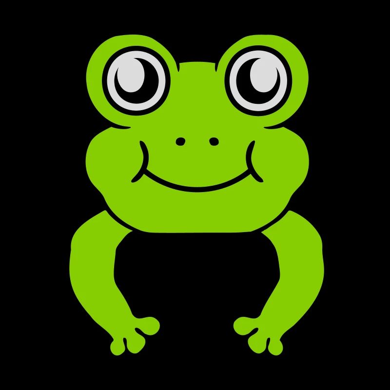 Frosch Mauer Schild Comic