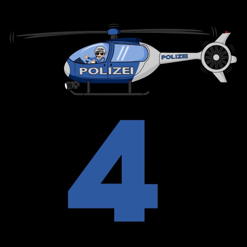 Polizei Hubschrauber 4. Geburtstag