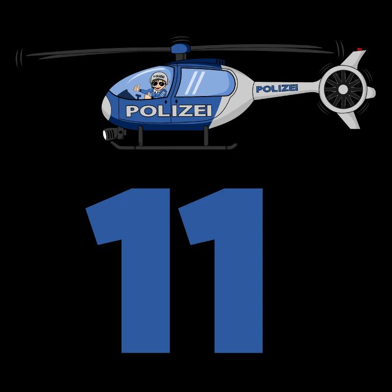 Polizei Hubschrauber 11. Geburtstag