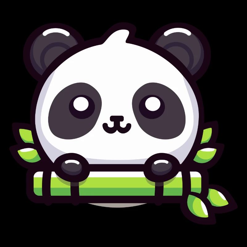 Bambus-Glückseligkeit: Chibi-Panda-Genuss