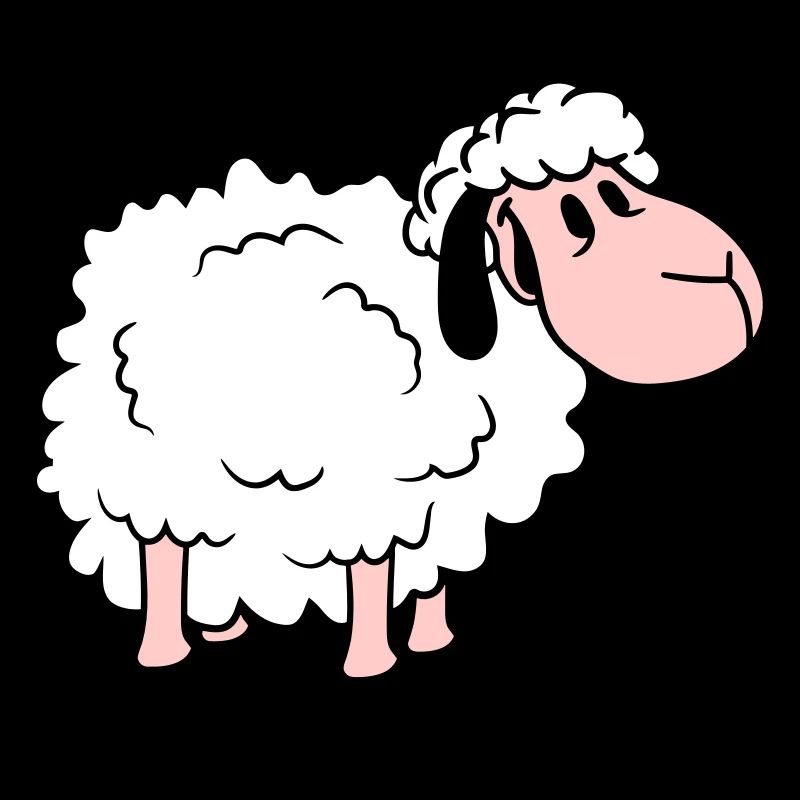Sheep Baby Stands Cute Cute Lamb Child Cool Comic