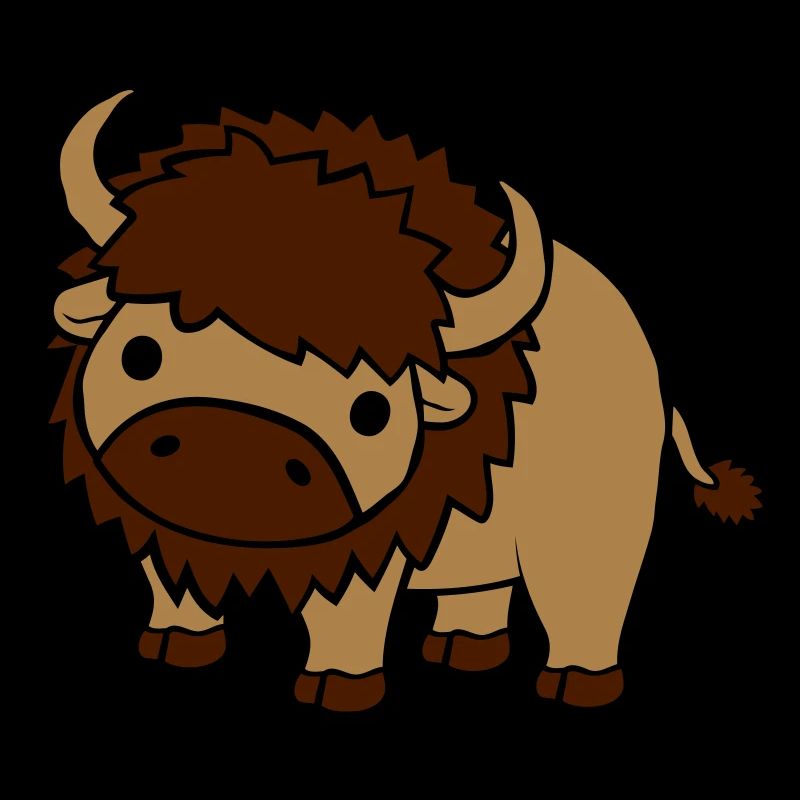 Süßes großes Bison