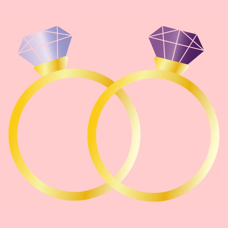 Zwei Ringe mit violetten Diamanten