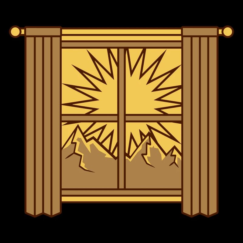 View Mountains Window Curtain