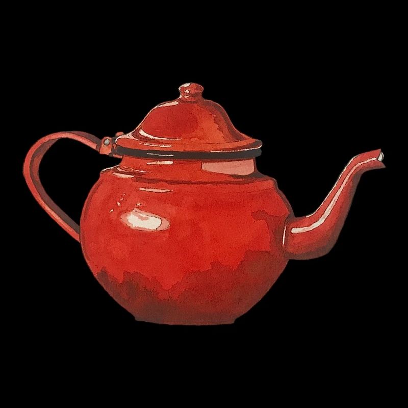 Théière rouge Cafetière émaillée