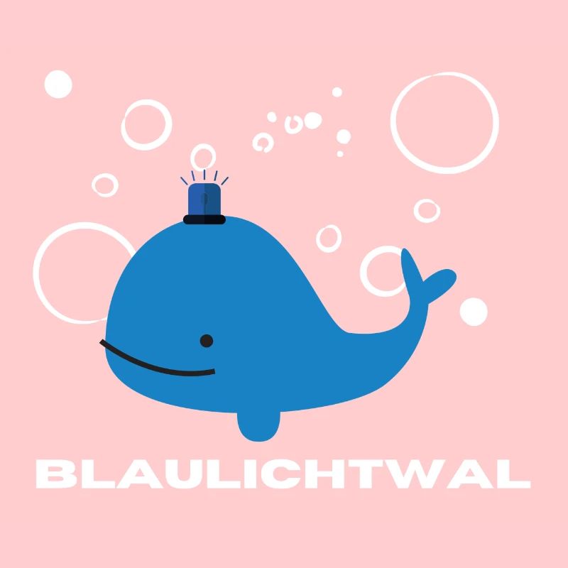 Blaulichtwal mit Luftblasen | Geschenk, Idee