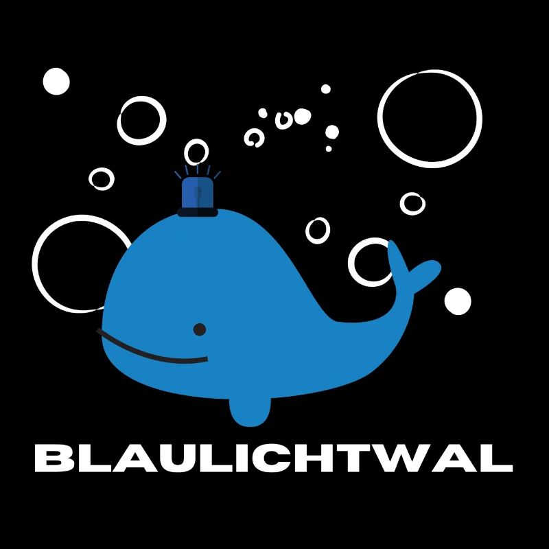 Blaulichtwal mit Luftblasen | Geschenk, Idee