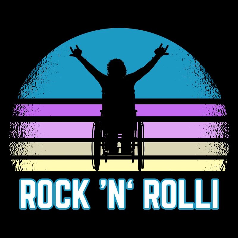Rock and Roll Rollstuhlfahrer Rolli Rollstuhl