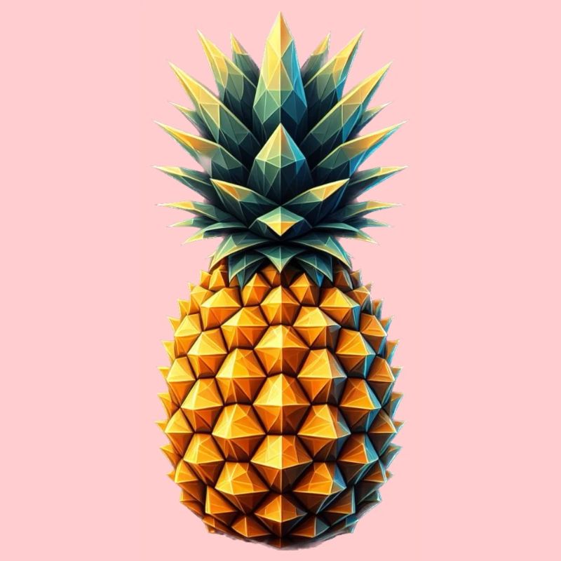 Ananas im Polygon-Stil