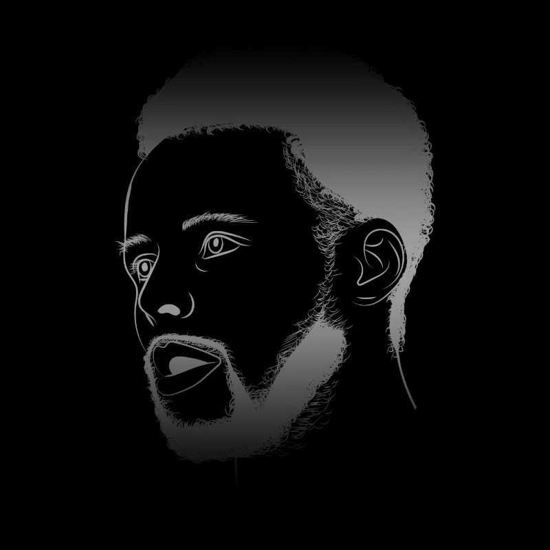 Dunkler Mann mit Bart