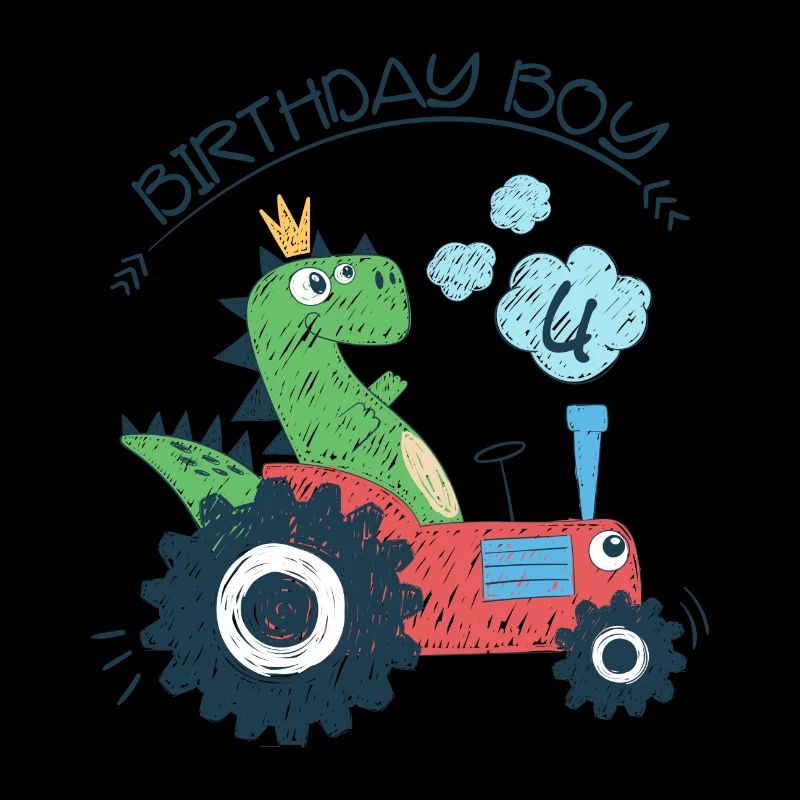 Vierter Geburtstag Junge Geschenk Dino 4. 4ter