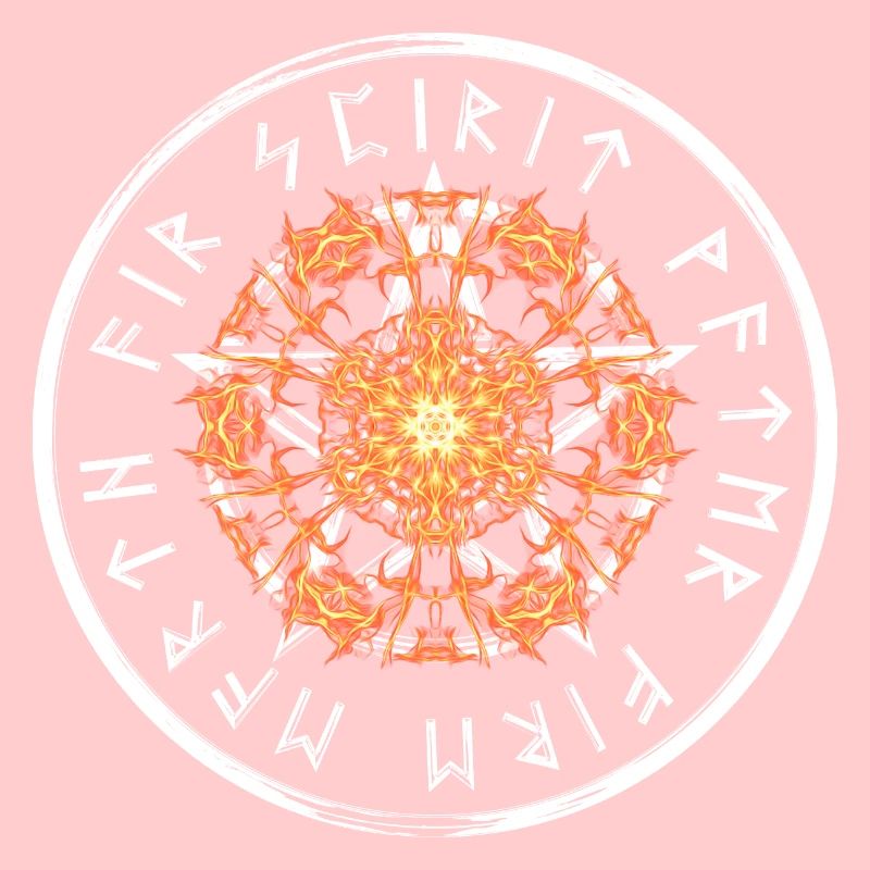 Fire pentagram for demons and devils