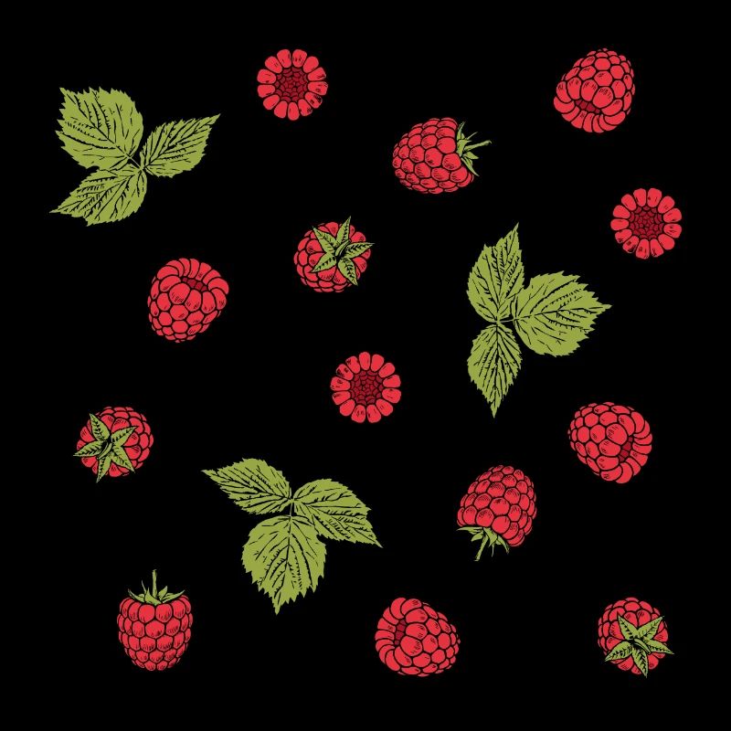 For raspberry lovers: delicious raspberry pattern