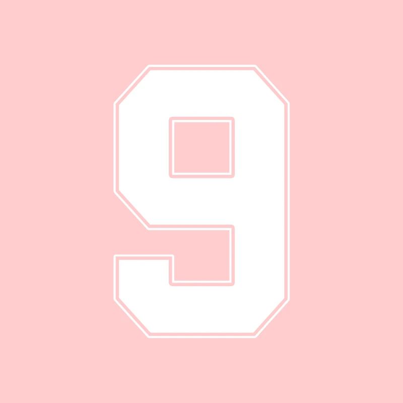 9 ans numéro maillot 9