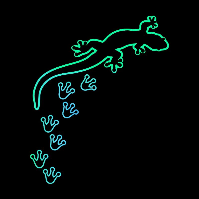Colorful Lizard Gecko Footprints Gift