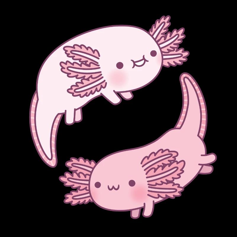 Mignon Axolotls Yin Yang