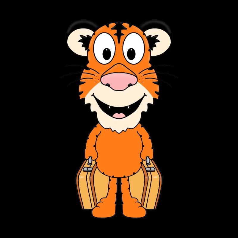 TIGER - REISE - KOFFER - URLAUB - FERIEN - TIER