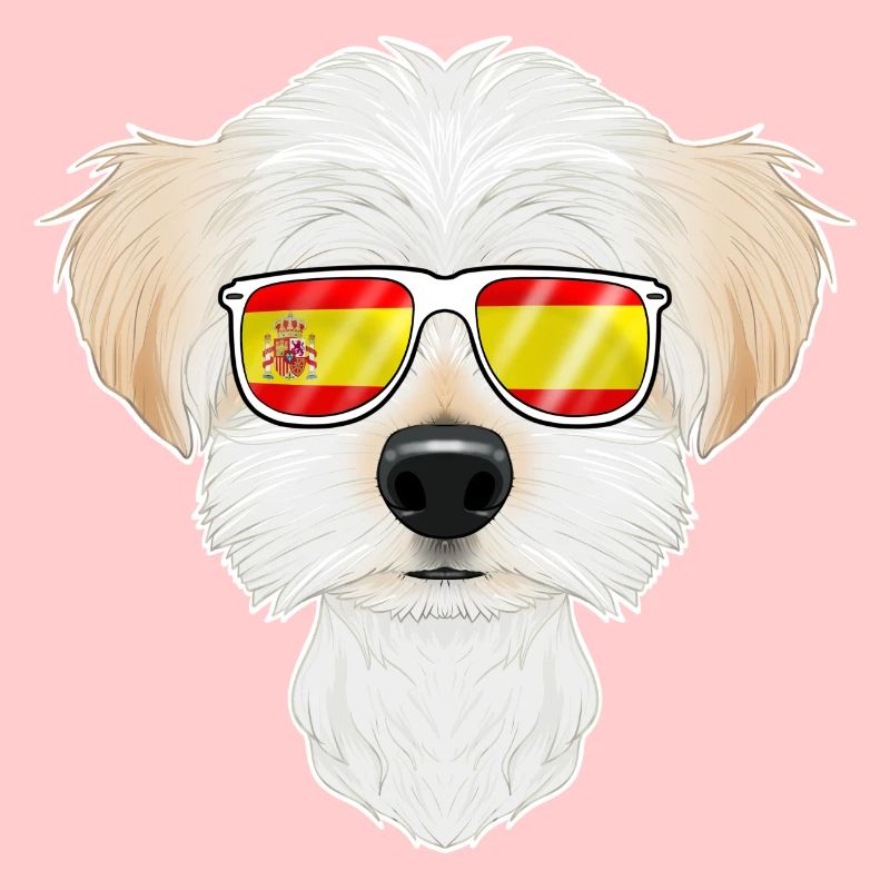 Maltese I Espagne Lunettes de soleil I Drapeau espagnol