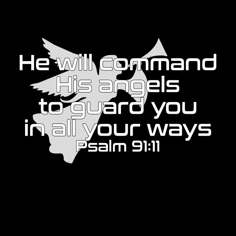 Christliches Design Er wird seinen Engel Psalm befehlen