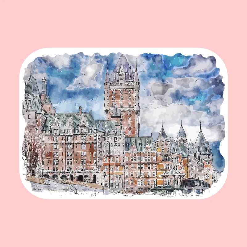 Québec Canada Aquarelle Dessin Dessin Illustration