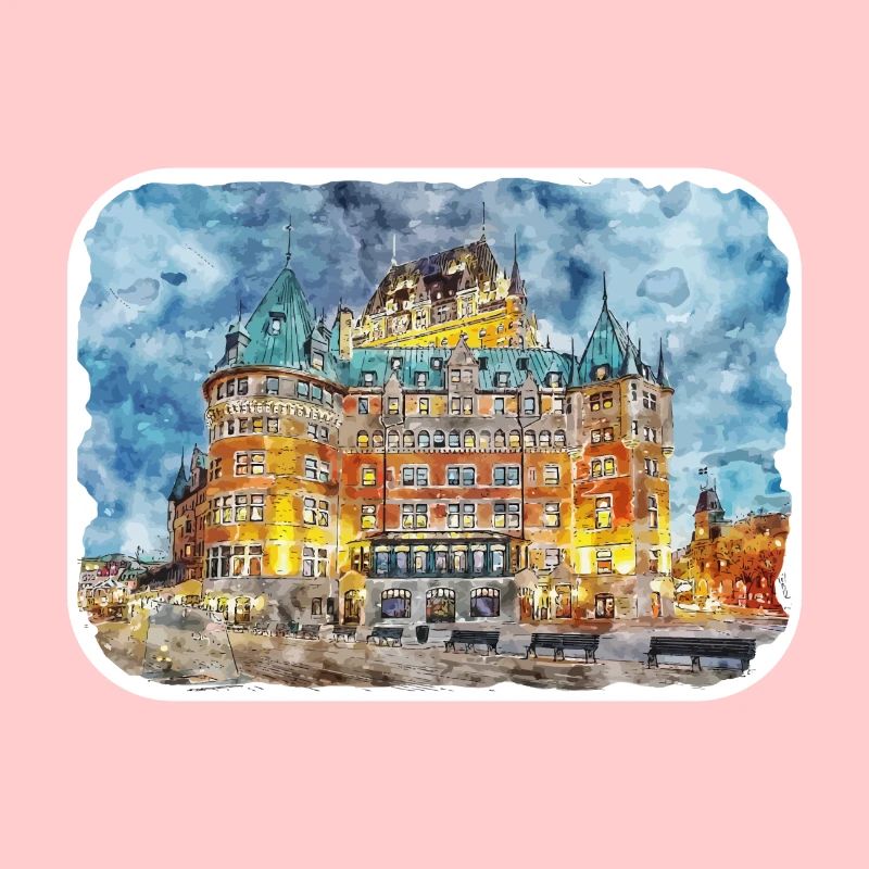Québec Canada Aquarelle Dessin Dessin Illustration
