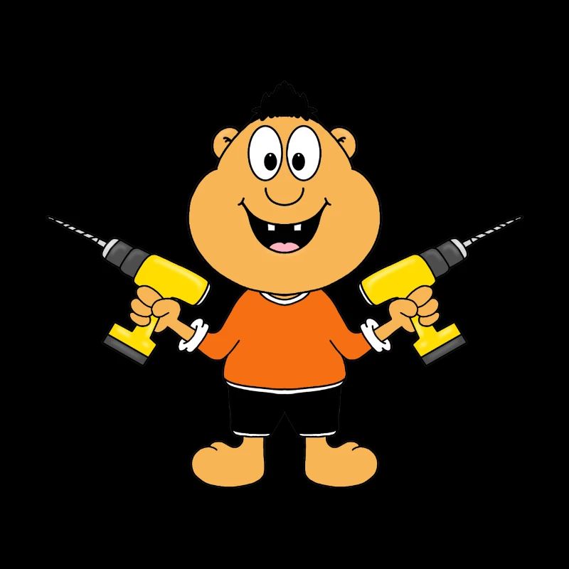 MANN - HEIMWERKER - HANDWERKER - BOHRER - FUN