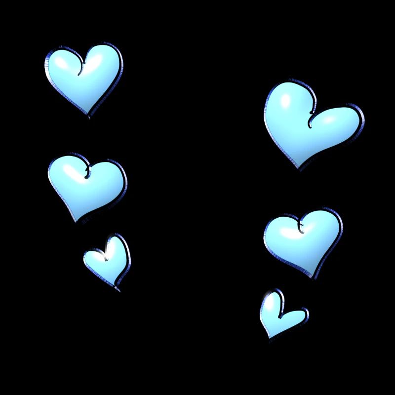 hearts pattern blue