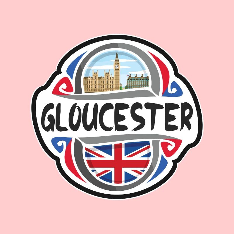 Gloucester Royaume-Uni Drapeau du Royaume-Uni Souvenir de voyage