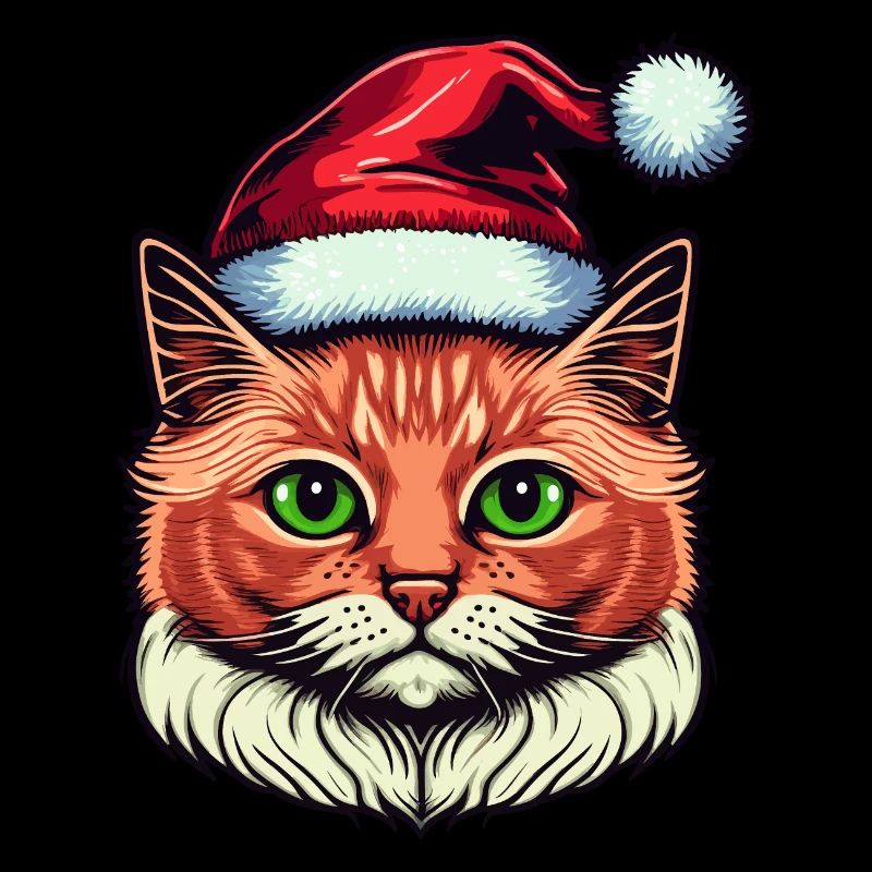 Schönes Weihnachtskatzendesign, ein ausgezeichnetes