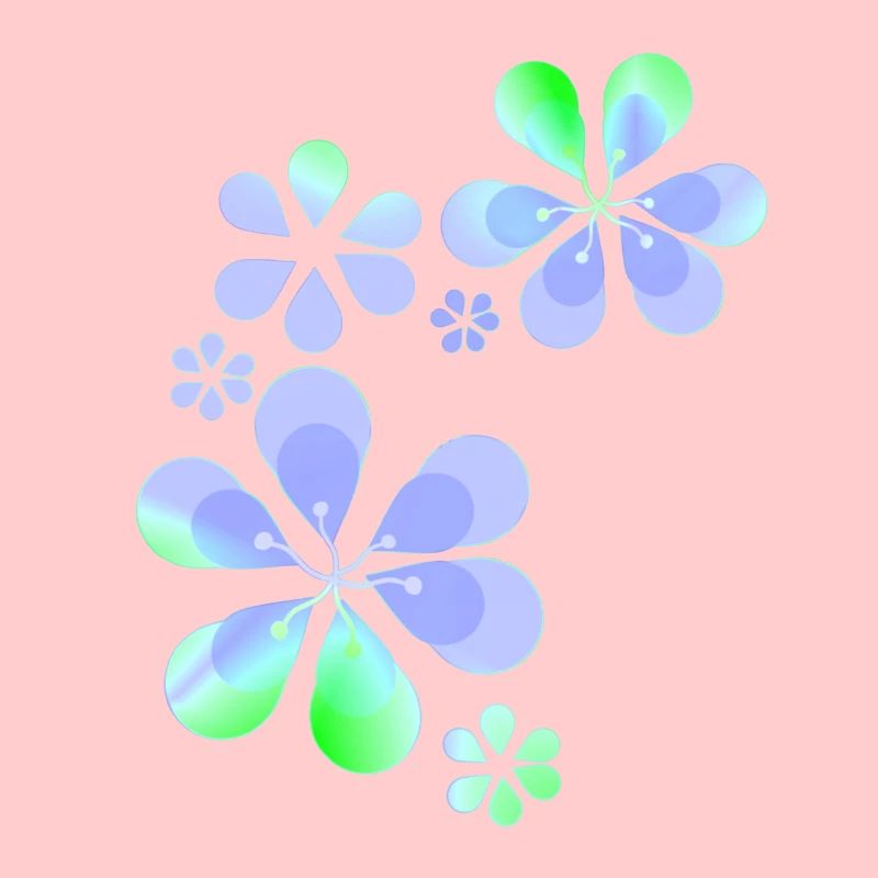 Forme de motif de fleur violette vert