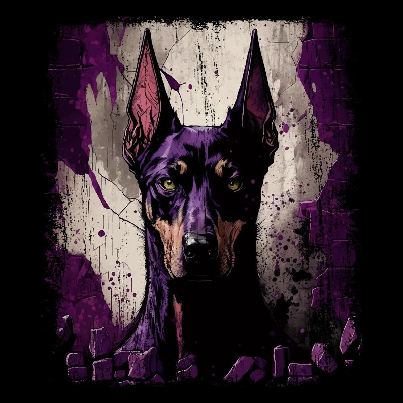 Amour de Doberman Noir