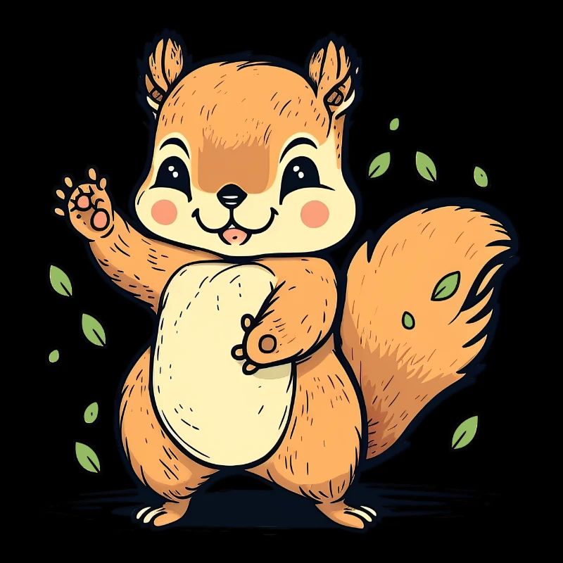 Kawaii Eichhörnchen, Hörnchen, Backenhörnchen