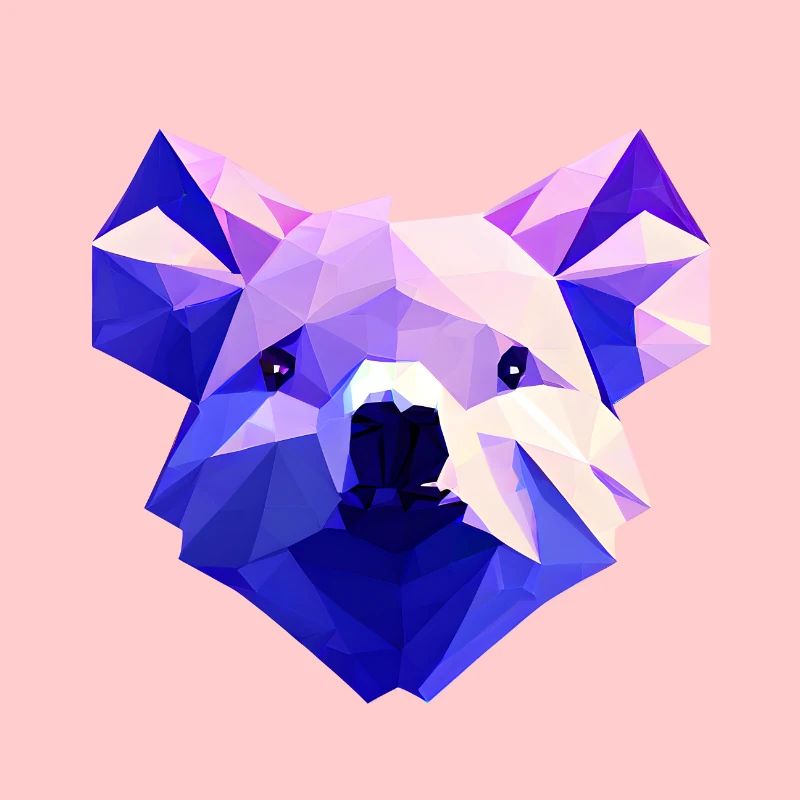 Koala Bear Polygon Design