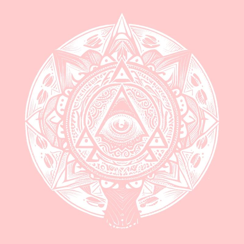 Geometrisches Mandala Artwork mit Pyramiden