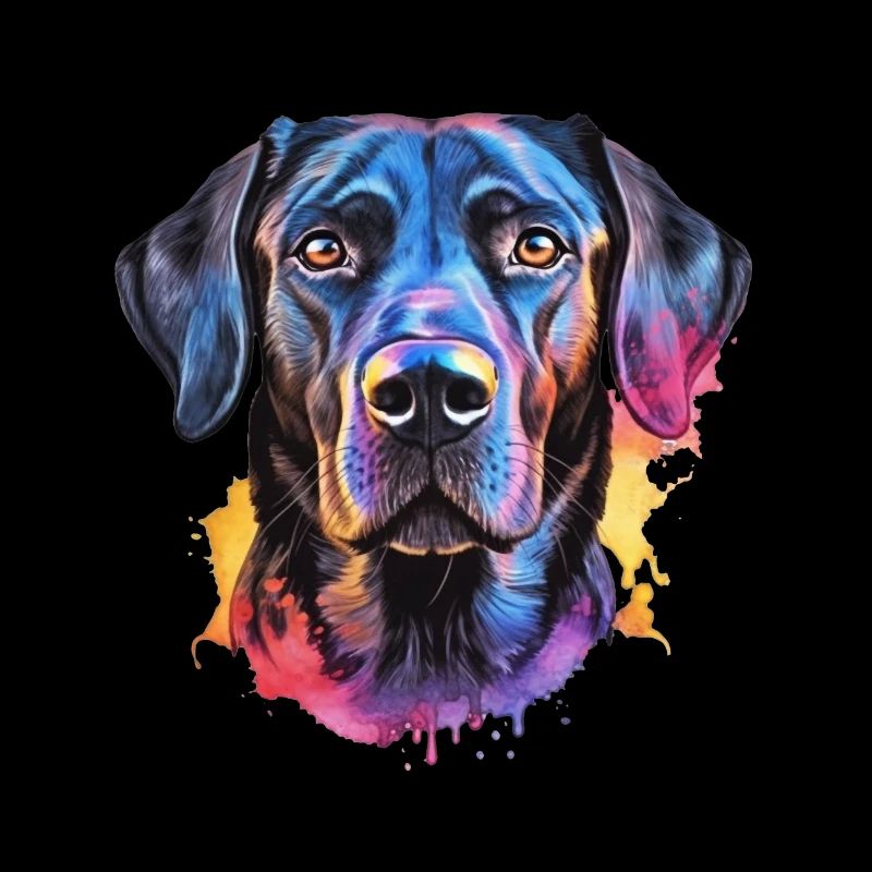 Ein farbenfroher Labrador