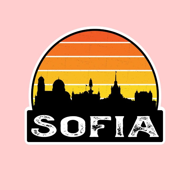 Sofia Bulgarie Flag Skyline Souvenir de voyage