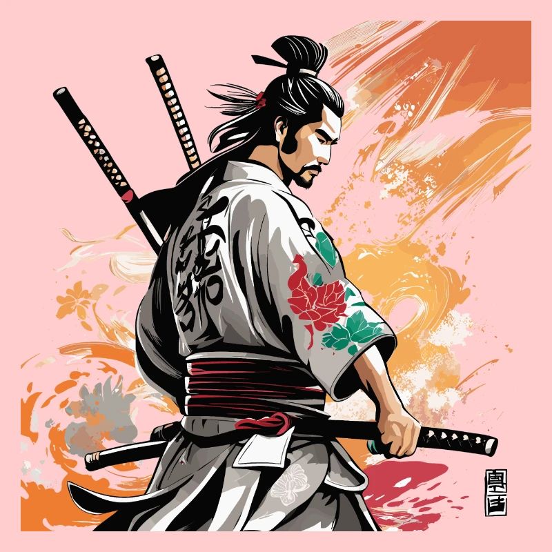 Graphique Samouraï aux épées